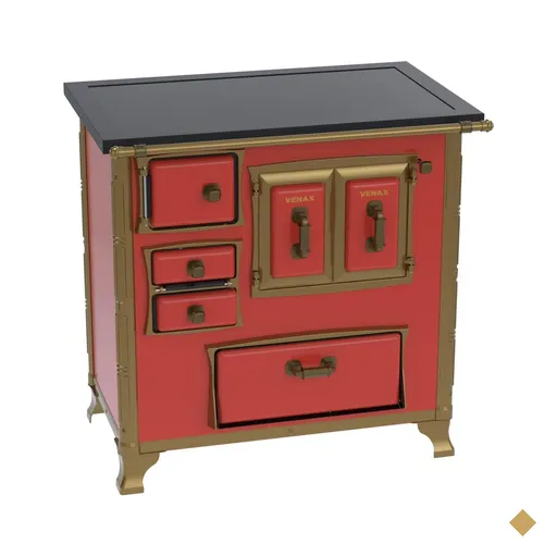 Fogao a Lenha Venax GII n 1 Renaissance Premium Vermelho SD