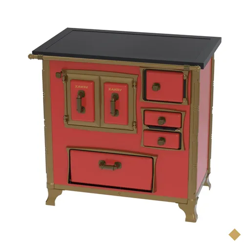 Fogao a Lenha Venax GII n 1 Renaissance Premium Vermelho SE