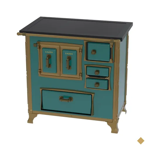 Fogao a Lenha Venax GII n 1 Renaissance Premium Turquesa SE