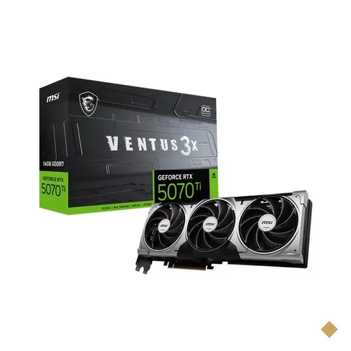 Placa de Vídeo MSI GeForce RTX 5070 Ti Ventus 3X OC 16GB GDDR7 PCI-E 5.0 x16 -…