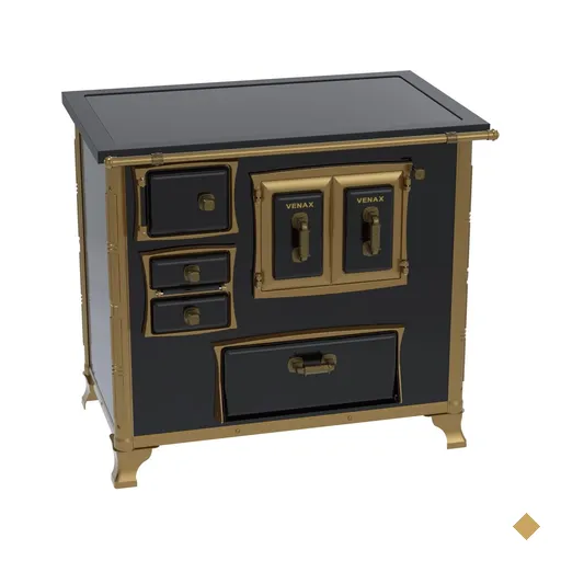 Fogao a Lenha Venax GII n 2 Renaissance Premium Preto SD