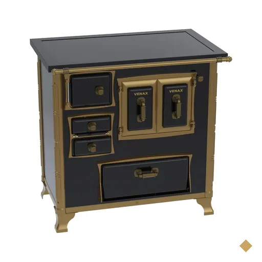 Fogao a Lenha Venax GII n 1 Renaissance Premium Preto SD