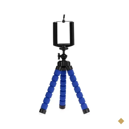 Tripé Mini Flexível Fotográfico para Câmera e Smartphone - Azul