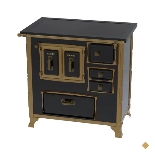 Fogao a Lenha Venax GII n 1 Renaissance Premium Preto SE