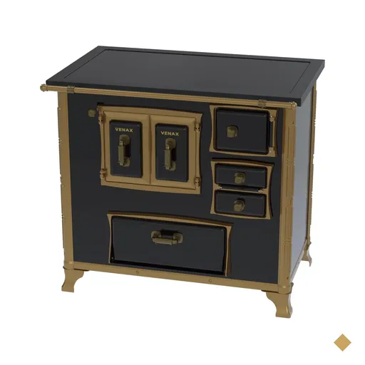 Fogao a Lenha Venax GII n 2 Renaissance Premium Preto SE