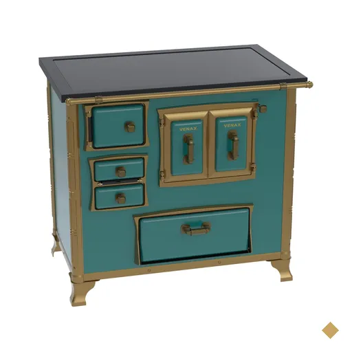Fogao a Lenha Venax GII n 2 Renaissance Premium Turquesa SD