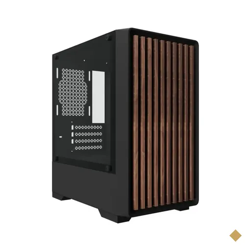 Gabinete Bluecase Gamer EKO BG-060, Frontal em Madeira, Mid Tower - Preto