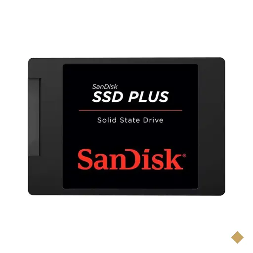 SSD SanDisk Plus 1TB 2.5″ SATA III 6Gb/s, Leitura 545MB/s, Gravação 515MB/s…