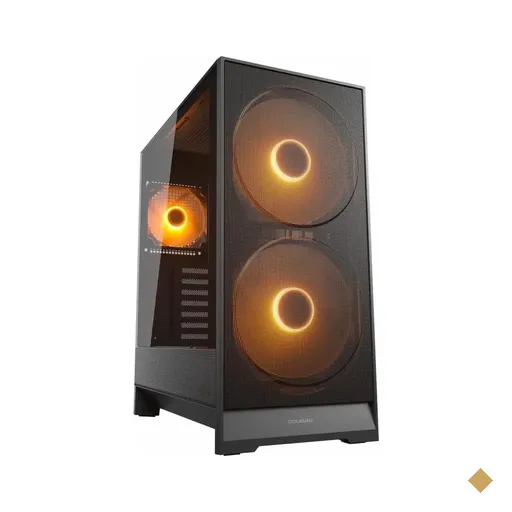 Gabinete Cougar Airface 180 Preto – 2 Fans ARGB 180 mm + 1 Fan 120 mm, Vidro…