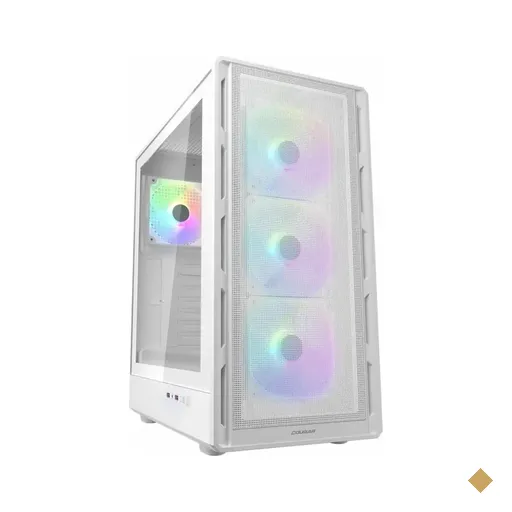 Gabinete Cougar Airface Pure RGB Branco – 4 Fans RGB, Vidro Temperado, Mid…