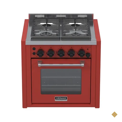 Fogao a Gas de Embutir 4 Bocas Venax Temis Vermelho 127V