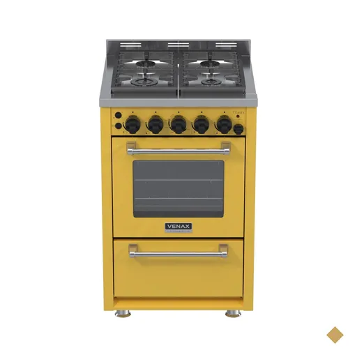 Fogao a Gas 4 Bocas Venax Temis Amarelo 127V