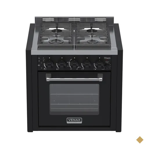 Fogao a Gas de Embutir 4 Bocas Venax Temis Preto 220V