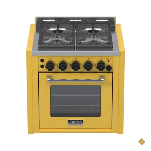 Fogao a Gas de Embutir 4 Bocas Venax Temis Amarelo 220V