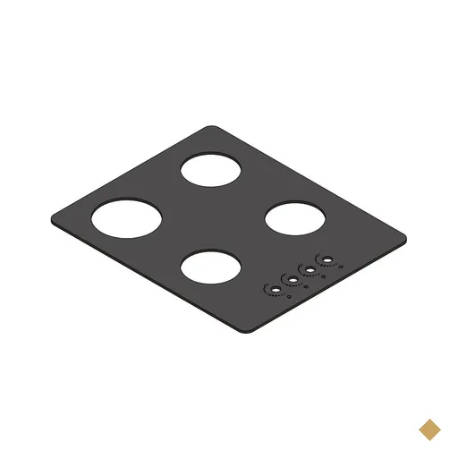 Vidro Preto para Cooktop 4 Bocas Nardelli