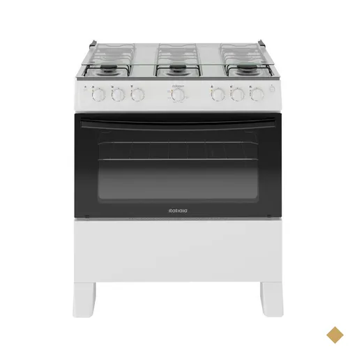 Fogão Itatiaia Star New Piso 6 Bocas Branco Mesa de Inox Bivolt 3700000473