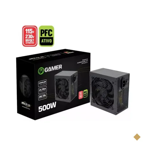 Fonte Gamer Brazil PC 500W PFC BPC/500PFCA