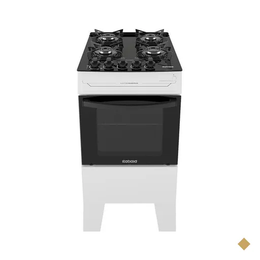 Fogão Itatiaia Electra Glass Pluss Piso 4 Bocas Branco Mesa De Vidro Bivolt…