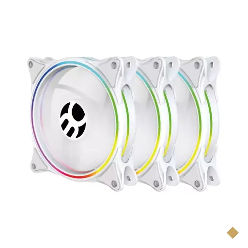 Kit Fan 120mm com 3 Unidades, Bluecase Controlável ARGB, Branco - K06ARGB