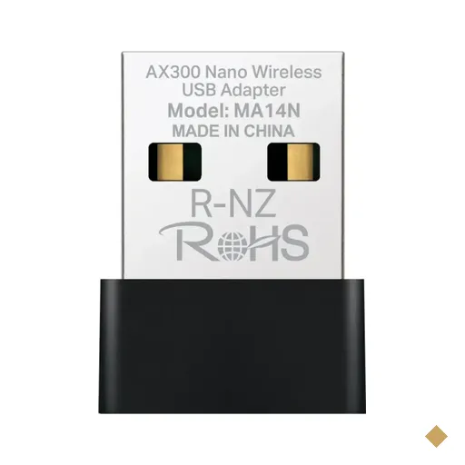 Adaptador USB Wireless Mercusys AX300, 2.4GHz, MU-MIMO, Nano - MA14N
