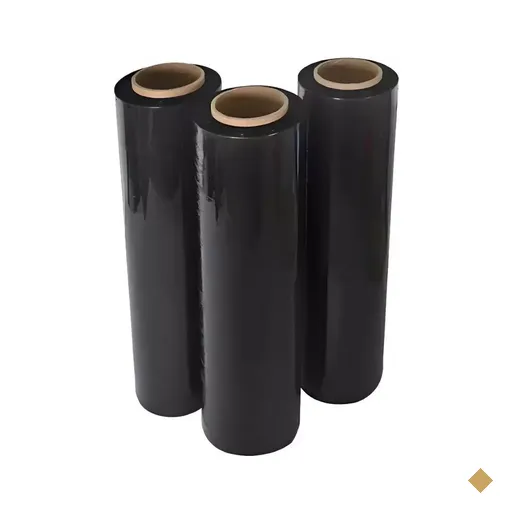 Bobina Filme Stretch Preto Tubete 700x25mic C/ 450 M