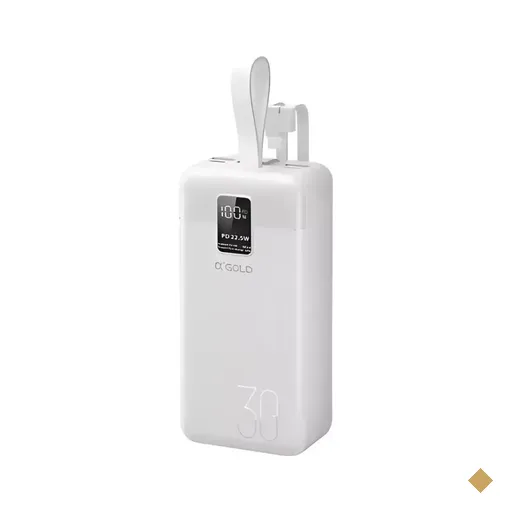 Bateria Externa A Gold Power Bank Turbo 30.000MAH BTE-43 - Branca