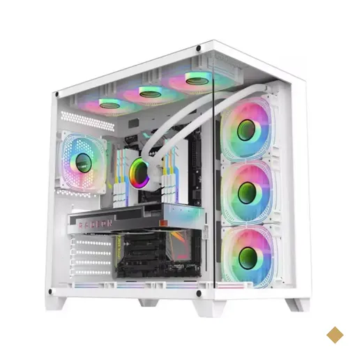 Gabinete Gamer Aquário Ghost Shark White - K-mex