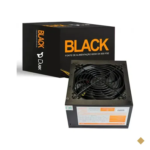Fonte Duex Black 600W ATX12V v2.x DX-600FSE