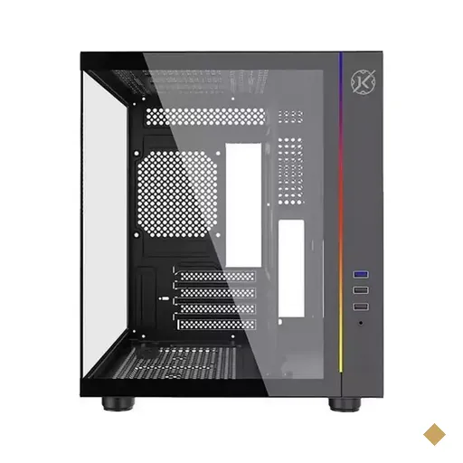 Gabinete Kalkan Midgard RGB, Mid Tower, Lateral e Frente em Vidro, Micro-ATX…