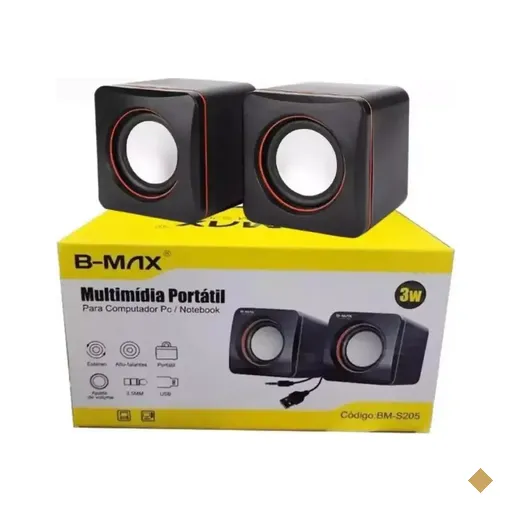 Caixa de Som B-Max 2.0 (3W RMS) P2/USB