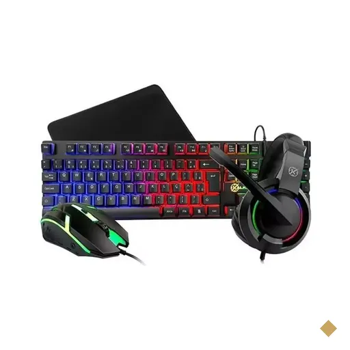Kit Gamer Kalkan Odin Lite 4 em 1 (Teclado, Mouse, Headset, MousePad)