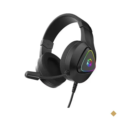 Headset Gamer PCYes Deffy Black Vulcan RGB USB - Preto