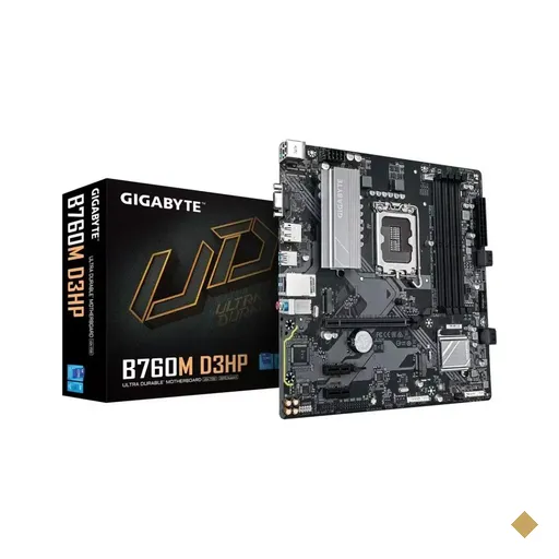 Placa Mãe Gigabyte B760M D3HP (LGA 1700/Intel B760/M.2/DDR4)