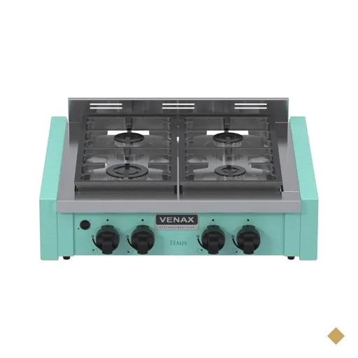 Fogao a Gas de Embutir de Bancada 4 Bocas Venax Temis Verde