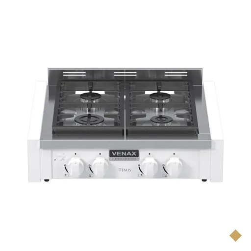 Fogao a Gas de Embutir de Bancada 4 Bocas Venax Temis Branco