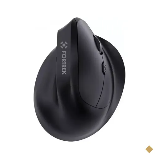 Mouse Fortrek Ergonômico Vertical 1600dpi Wireless/Bluetooth (Sem Fio) Preto