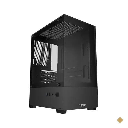 Gabinete Vinik G-Shield, Frente e Lateral em Vidro Temperado, Mid Tower Preto