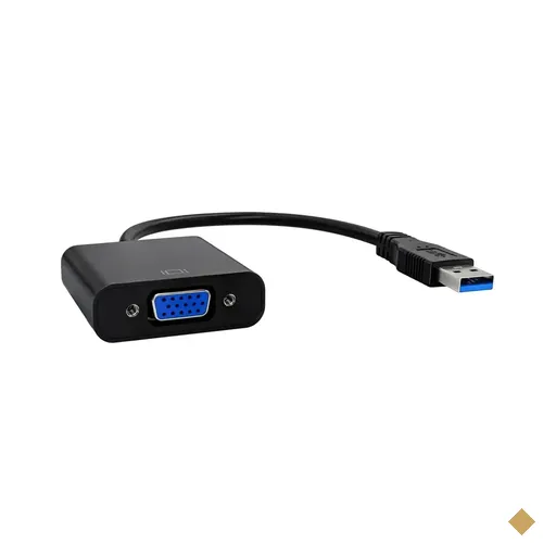 Cabo Adaptador Conversor USB (M) x VGA (F) Preto - TSA