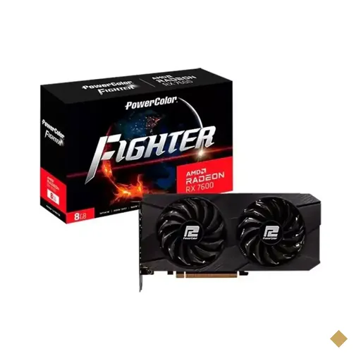 Placa de Vídeo Powercolor Radeon RX 7600 Fighter 8GB GDDR6 PCI-E 4.0 x16 -…