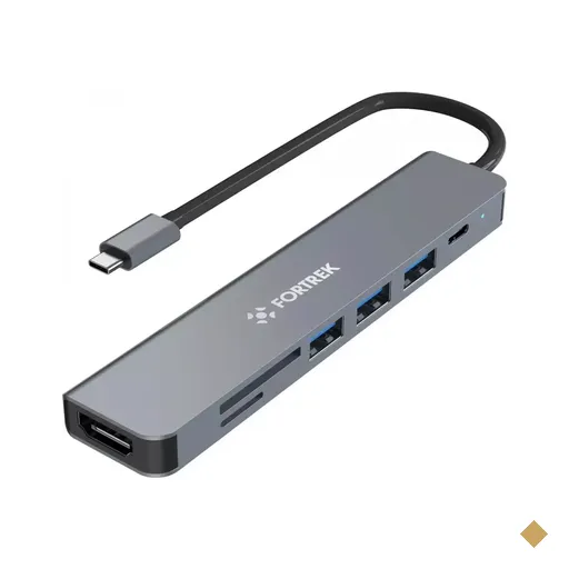 Hub USB-C 7 Portas (USB-C PD, USB, SD Card, TF e HDMI) - Fortrek