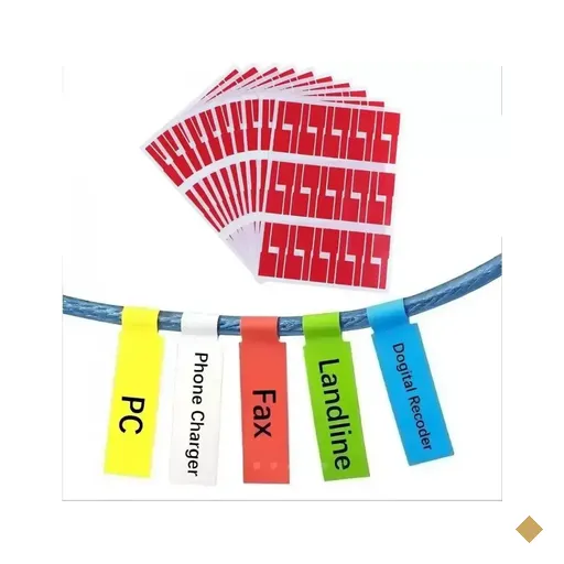 Kit 60 Etiquetas Adesiva, Organizador e Identificador Fios Cabos (Branco…