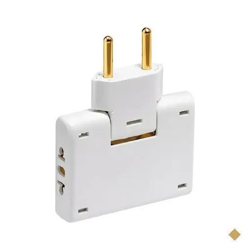 Adaptador de Tomada em T Articulado 3 Saídas 10A Bivolt Branco