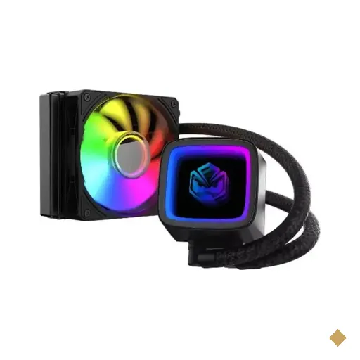 WaterCooler PCYes Tundra Black Vulcan, ARGB, 120mm, Intel/AMD, Preto