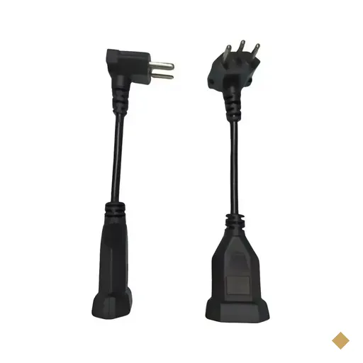 Adaptador Tomada Fêmea 10a Para Macho 10a 3p 90 Graus 127/220v