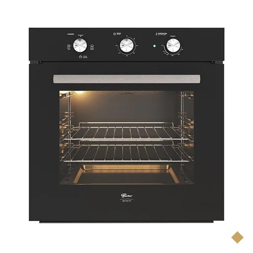 Forno El&eacute;trico Infinity Embutir 78L com Grill Preto Fischer
