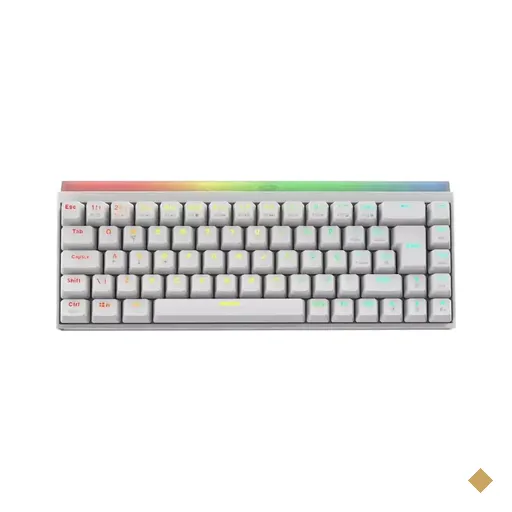 Teclado Mecânico Gamer PCYES Shiyan White Ghost 60% Led RGB com Switch Outemu…