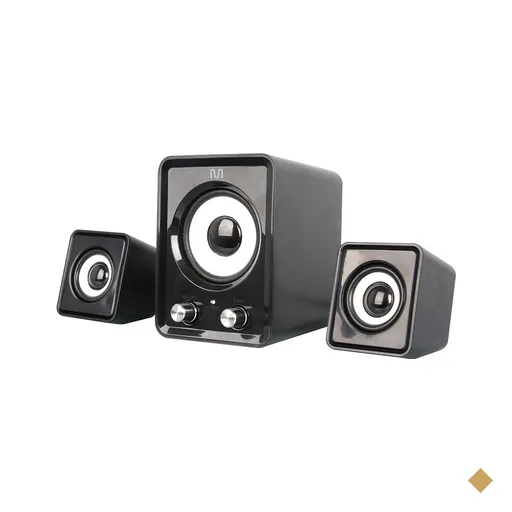 Caixa de Som 2.1 14w RMS USB Conexão P2 Controle de Volume Preto - SP172