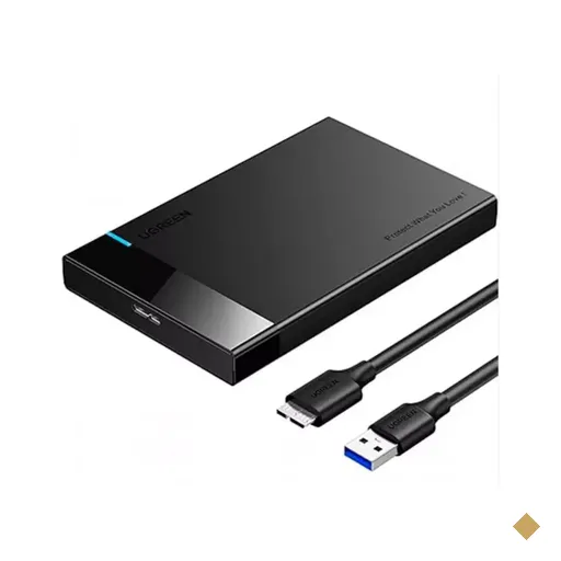 Case para HD/SSD 2,5″ SATA para USB 3.0 US221 Preto - Ugreen