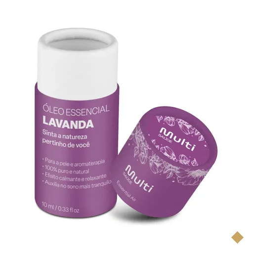 Óleo Essencial de Lavanda 10ml - 100% Puro e Natural - Multi Saúde - HC122