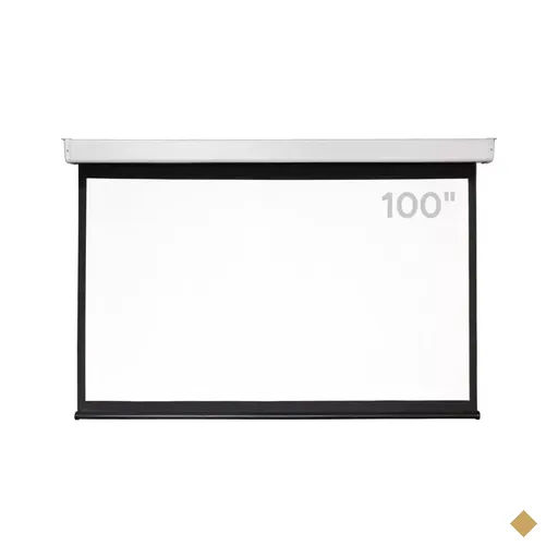 Tela de Projeção Retrátil Elétrica, 100″, 16:9, Bivolt - PTJE-100